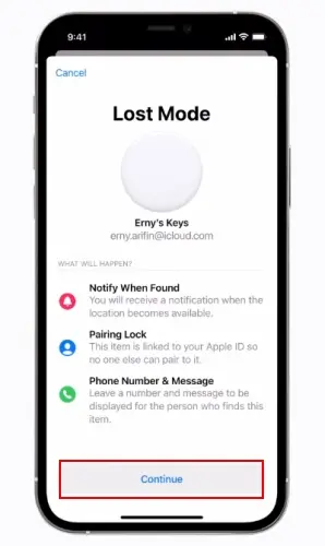 Airtag lost how to find