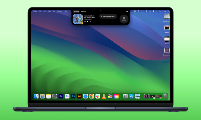 iPhone Dynamic Island in MacBook