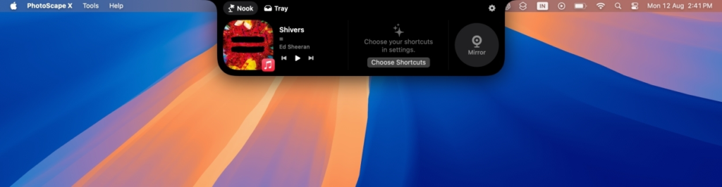iPhone Dynamic Island in MacBook